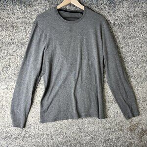 Lululemon Shirt Mens Small Gray Long Sleeve Crewneck Performance Athletic